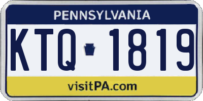 PA license plate KTQ1819
