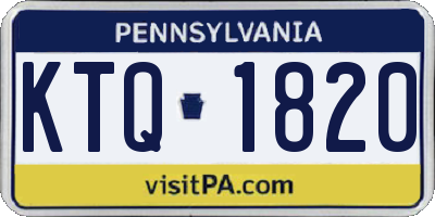 PA license plate KTQ1820