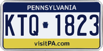 PA license plate KTQ1823