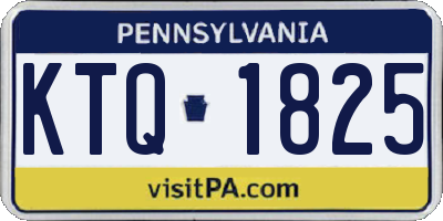 PA license plate KTQ1825