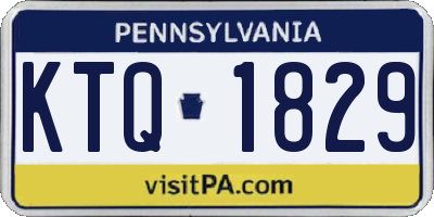 PA license plate KTQ1829