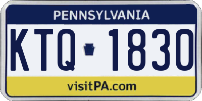 PA license plate KTQ1830
