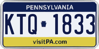 PA license plate KTQ1833
