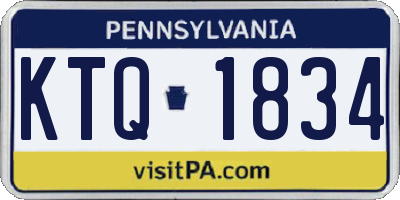 PA license plate KTQ1834