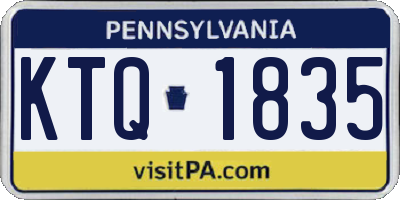 PA license plate KTQ1835