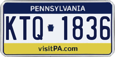 PA license plate KTQ1836