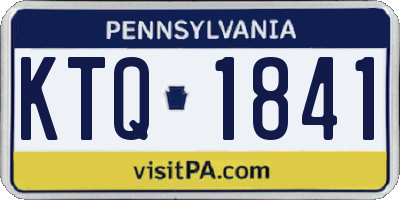 PA license plate KTQ1841