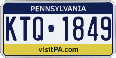 PA license plate KTQ1849