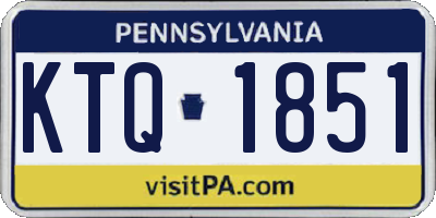 PA license plate KTQ1851