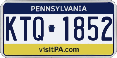 PA license plate KTQ1852