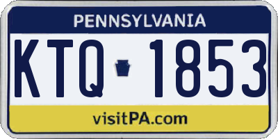 PA license plate KTQ1853