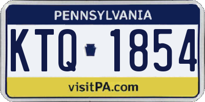 PA license plate KTQ1854