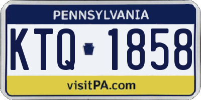 PA license plate KTQ1858