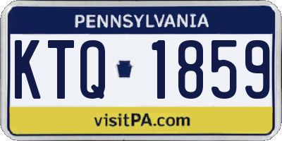 PA license plate KTQ1859