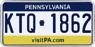 PA license plate KTQ1862