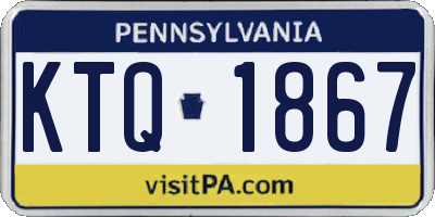 PA license plate KTQ1867