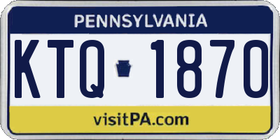 PA license plate KTQ1870