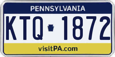 PA license plate KTQ1872