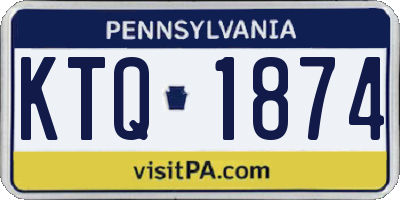 PA license plate KTQ1874
