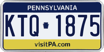 PA license plate KTQ1875