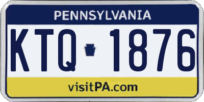 PA license plate KTQ1876