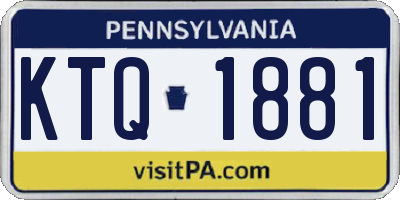PA license plate KTQ1881