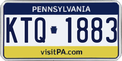 PA license plate KTQ1883