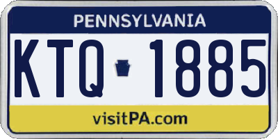 PA license plate KTQ1885