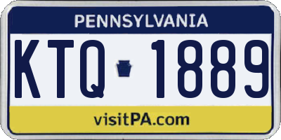 PA license plate KTQ1889