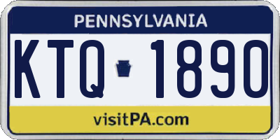 PA license plate KTQ1890