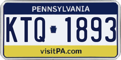 PA license plate KTQ1893