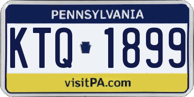 PA license plate KTQ1899