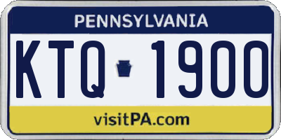 PA license plate KTQ1900
