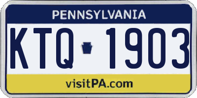 PA license plate KTQ1903