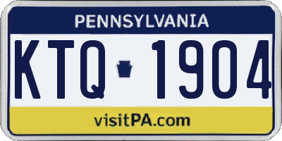 PA license plate KTQ1904