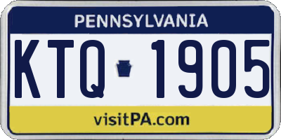 PA license plate KTQ1905