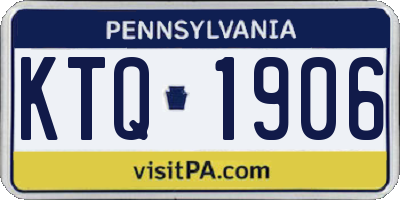 PA license plate KTQ1906