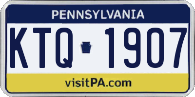 PA license plate KTQ1907