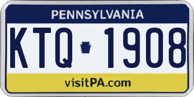 PA license plate KTQ1908