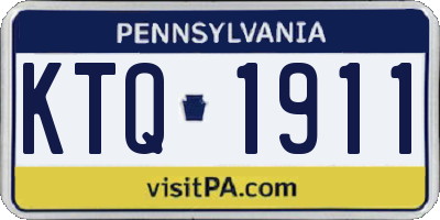 PA license plate KTQ1911
