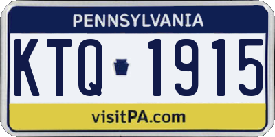 PA license plate KTQ1915
