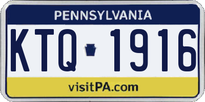 PA license plate KTQ1916