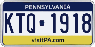 PA license plate KTQ1918