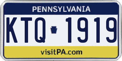 PA license plate KTQ1919
