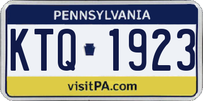 PA license plate KTQ1923