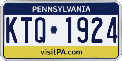 PA license plate KTQ1924
