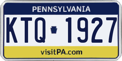 PA license plate KTQ1927