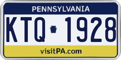 PA license plate KTQ1928