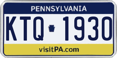 PA license plate KTQ1930