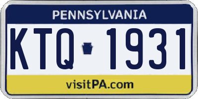 PA license plate KTQ1931